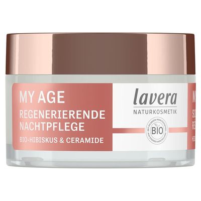 LAVERA My Age regenerierende Nachtpflege Bio-Hibiskus &amp; Ceramide